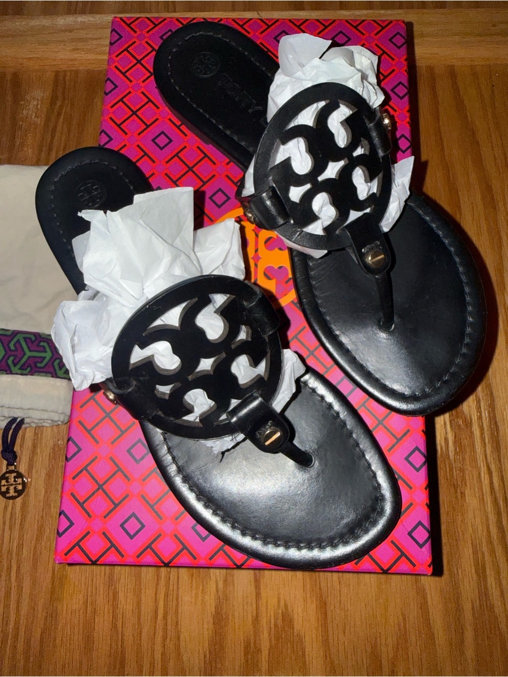 Black Tory Burch Miller Sandals